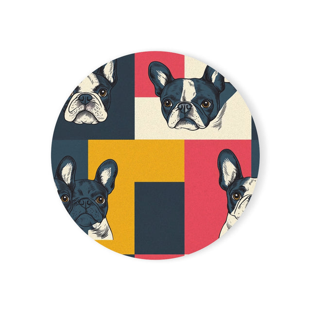 Pop Art Frenchie Block Coasters