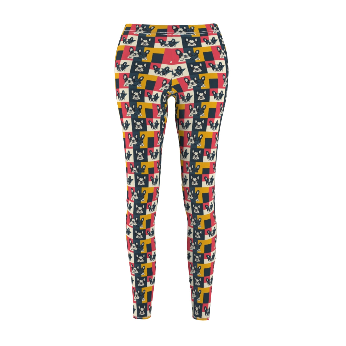 Pop Art Frenchie Block Leggings