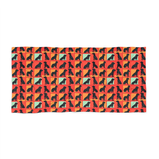 Pop Art Labrador Gallery Beach Towel