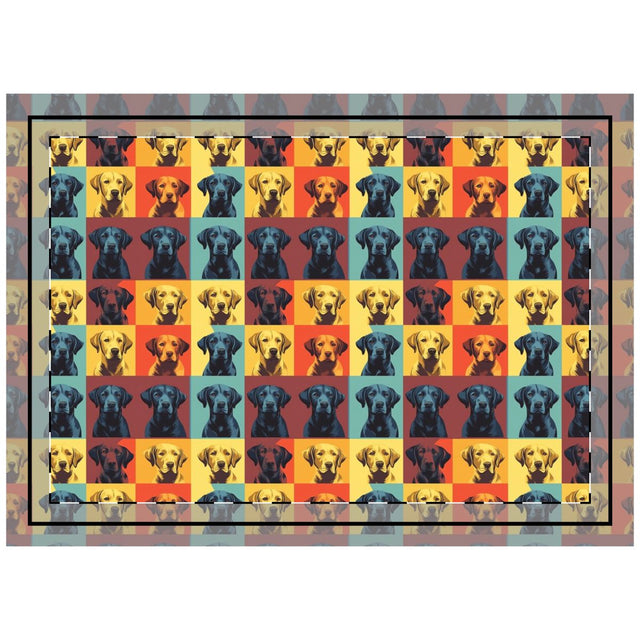 Pop Art Labrador Portraits Throw Pillow