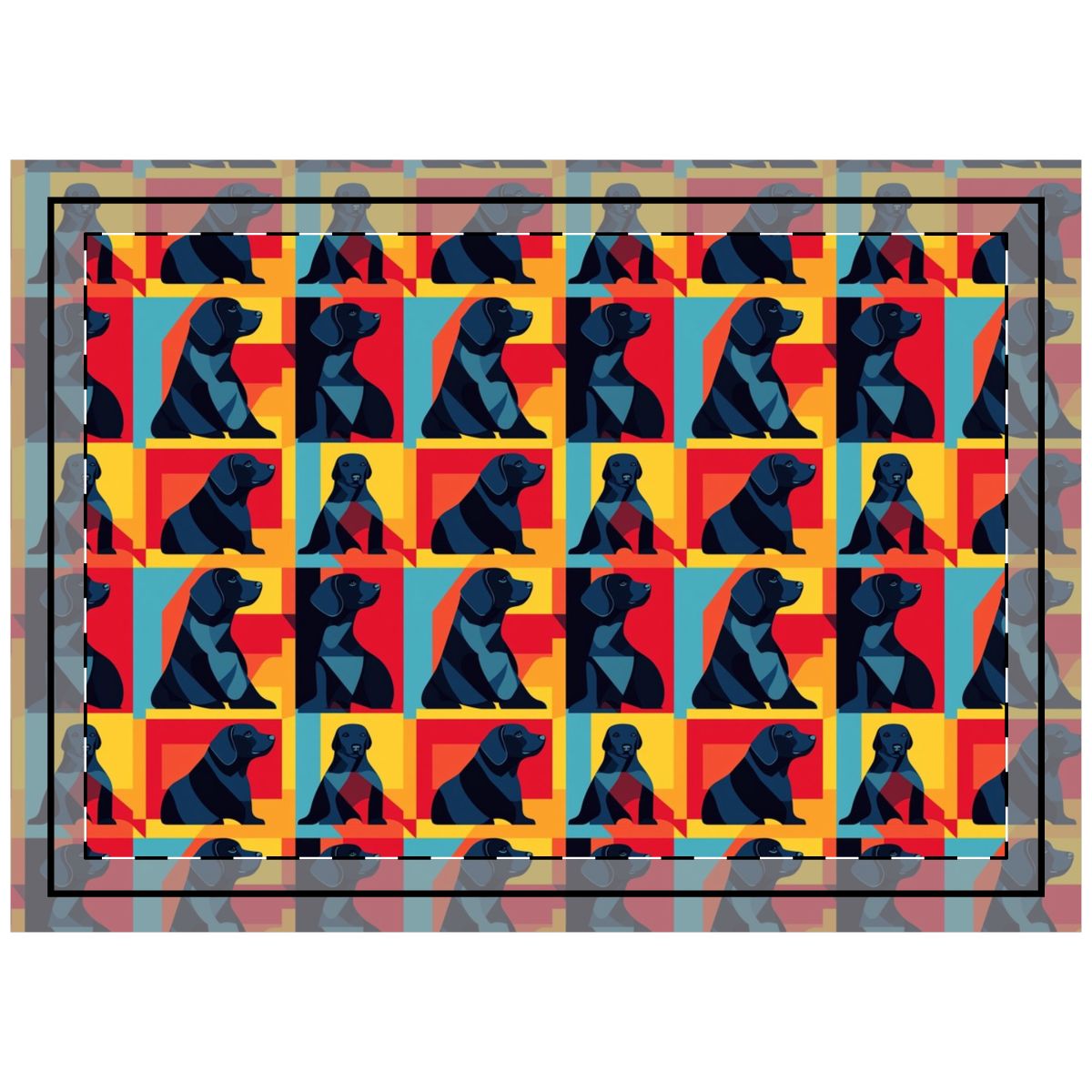 Pop Art Labradors Throw Pillow