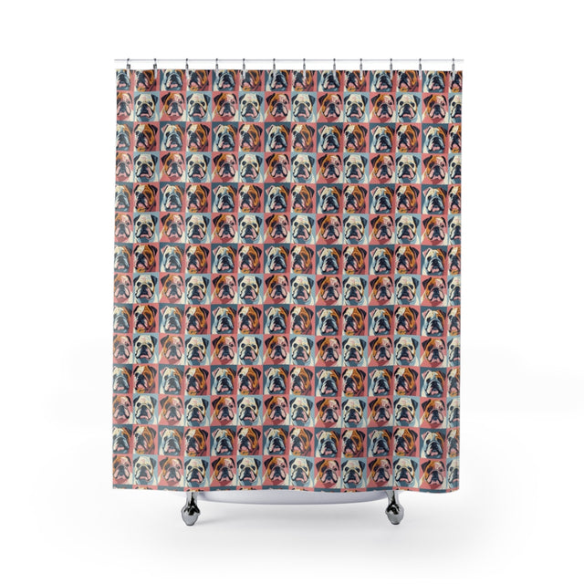 Pop Art Pug Gallery Shower Curtain