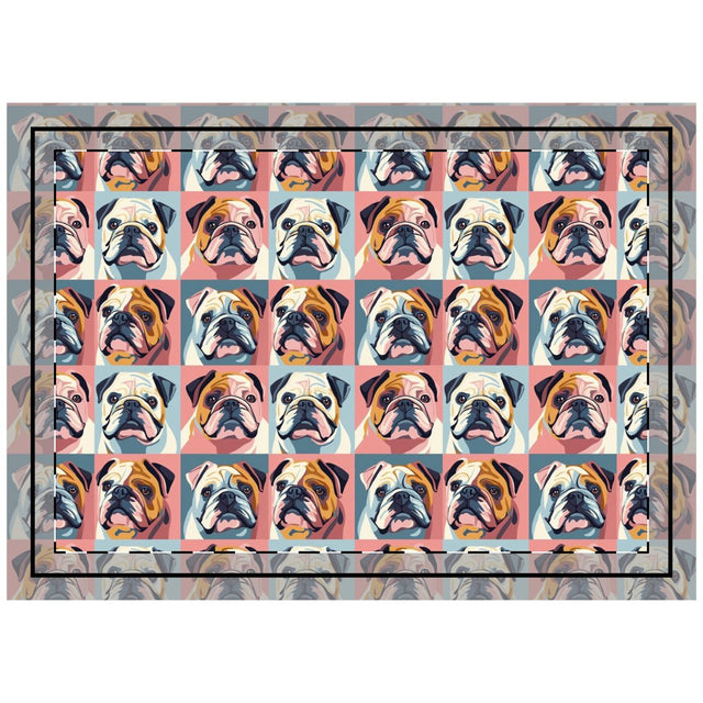Pop Art Pug Gallery Throw Pillow