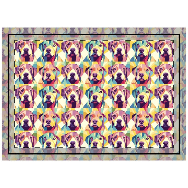 Prism Pups Kaleidoscope Throw Pillow
