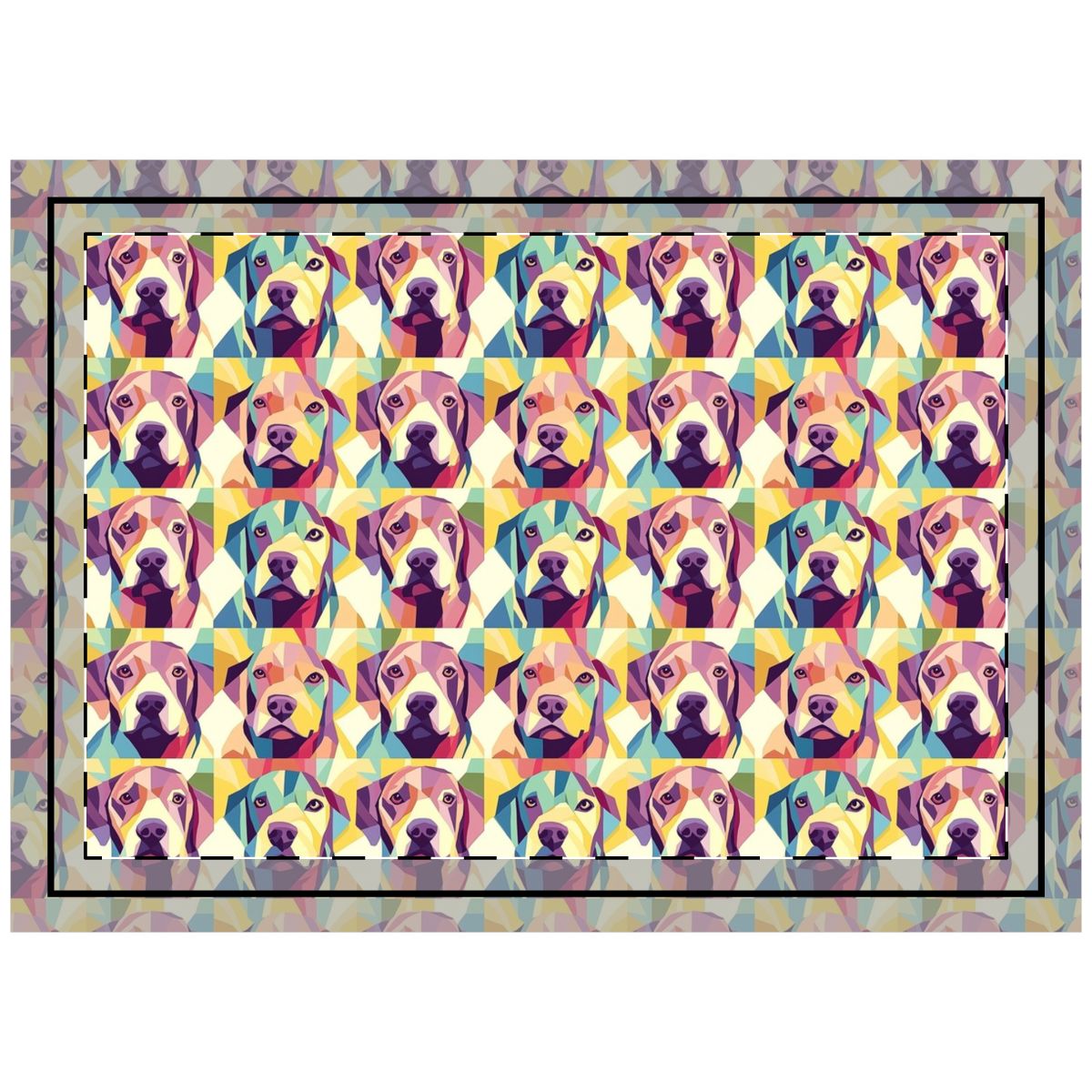 Prism Pups Kaleidoscope Throw Pillow