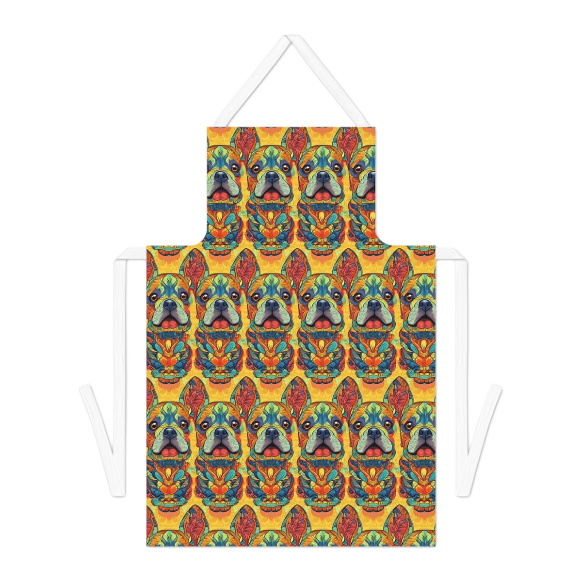 Psychedelic Frenchie Fantasy Apron