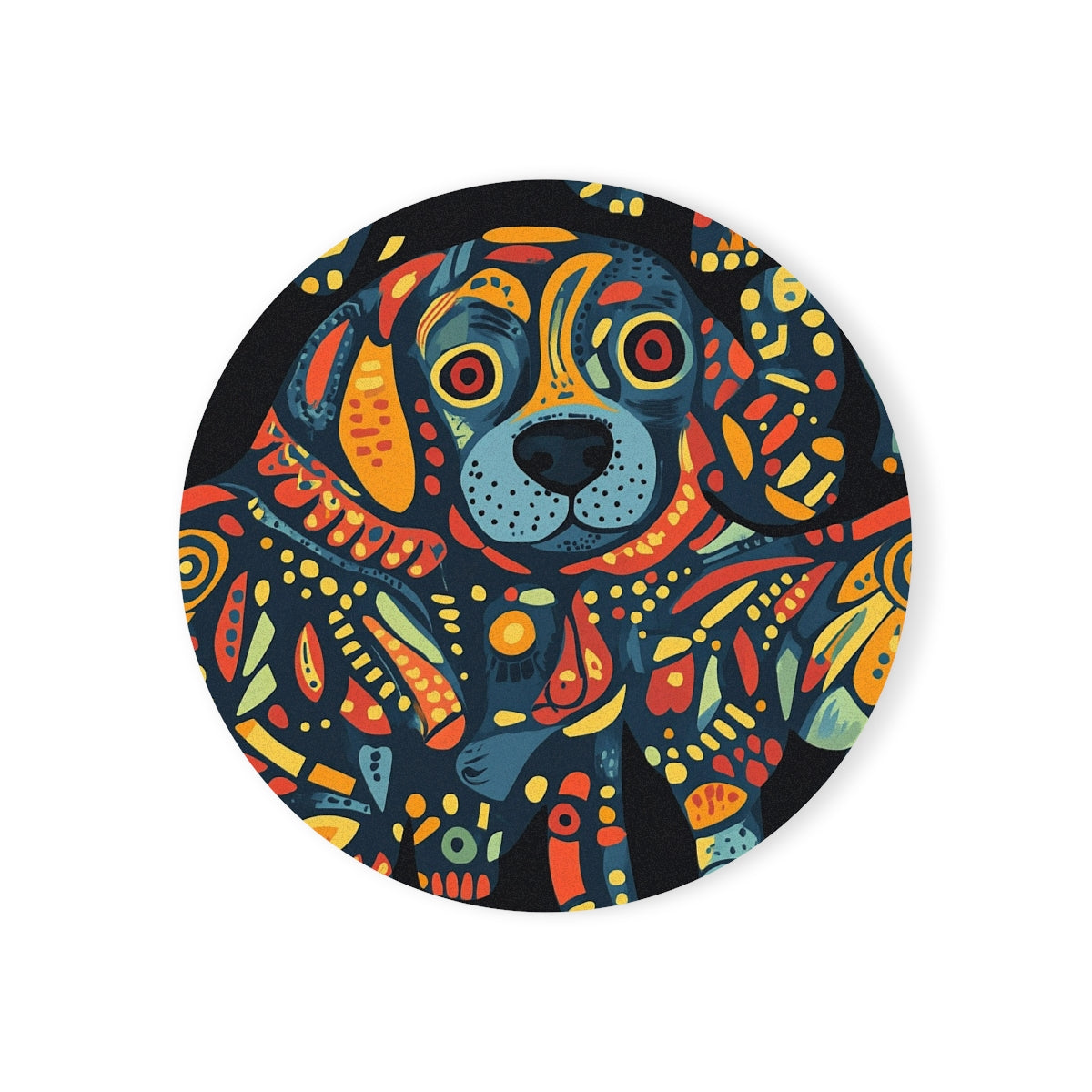 Psychedelic Pup Kaleidoscope Coasters
