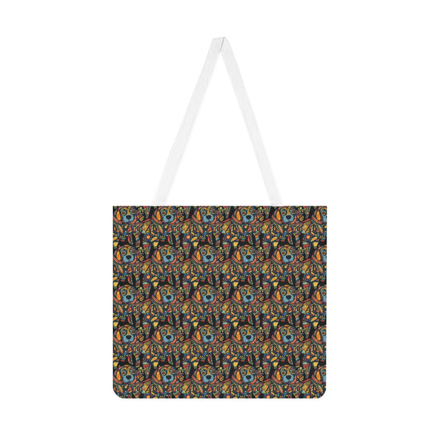 Psychedelic Pup Kaleidoscope Tote Bag