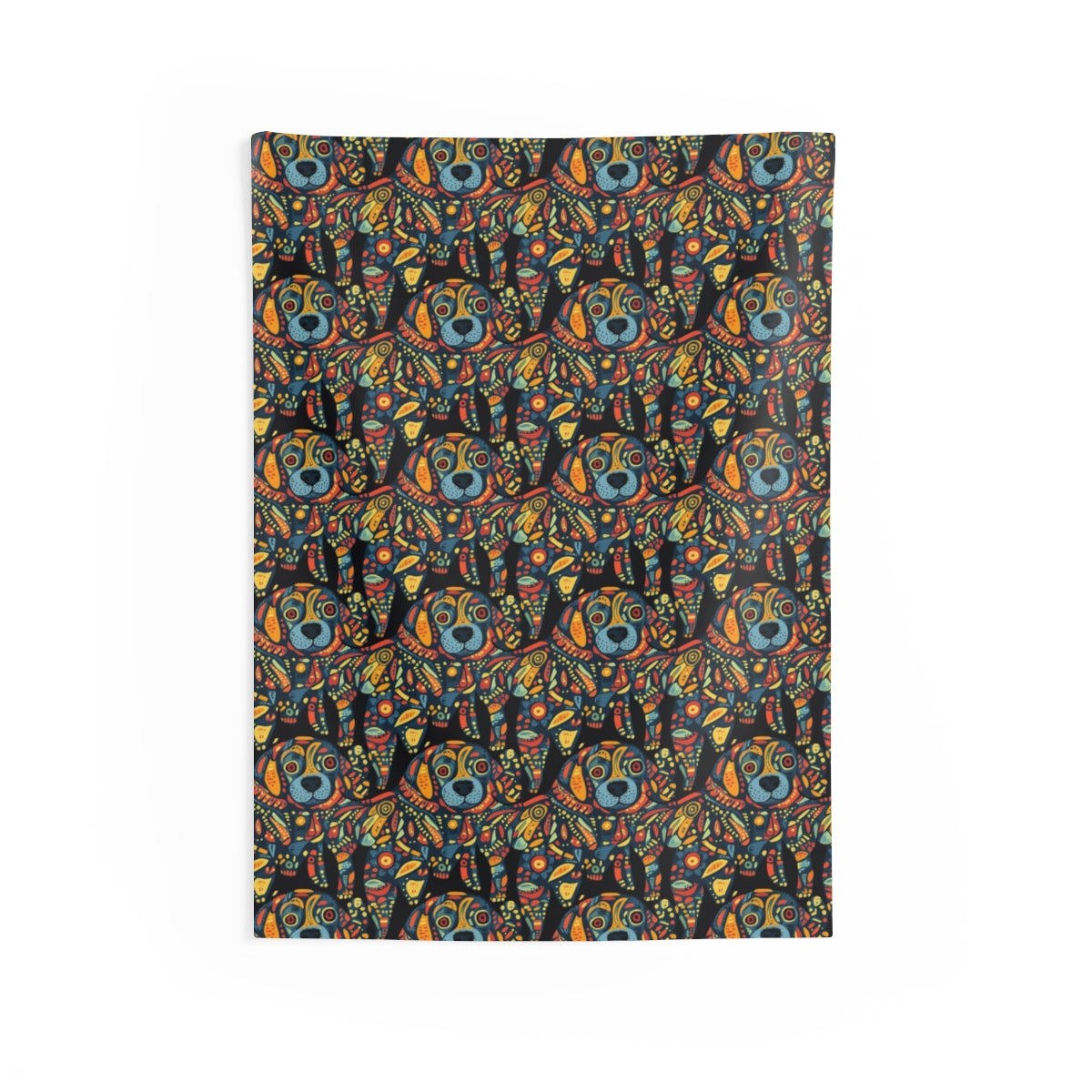 Psychedelic Pup Kaleidoscope Wall Tapestry