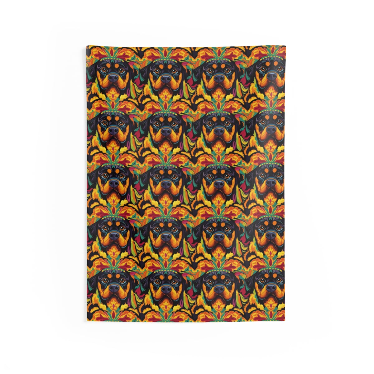 Psychedelic Rottweiler Dreams Wall Tapestry