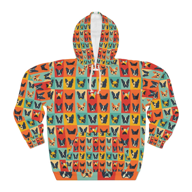 Rainbow Frenchie Grid Hoodie