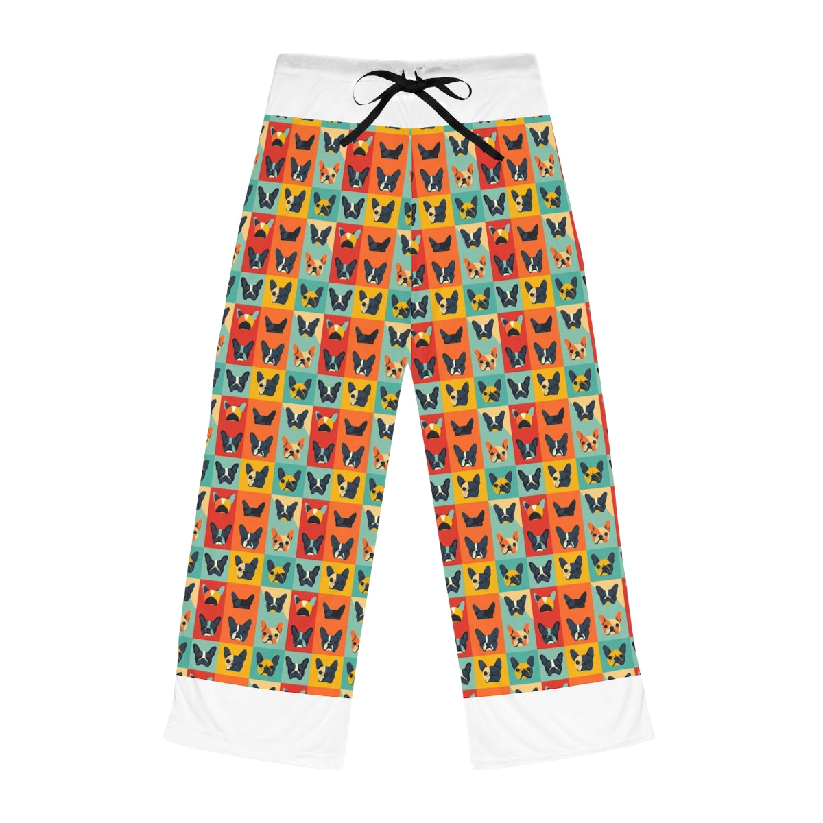 Rainbow Frenchie Grid Pajama Pants