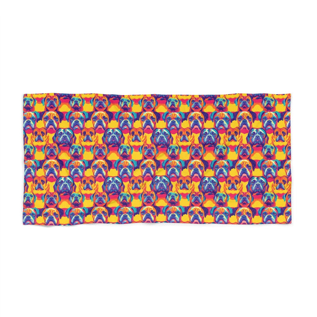 Rainbow Neon Boxers Beach Towel