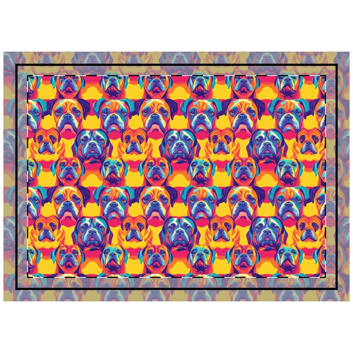 Rainbow Neon Boxers Throw Pillow