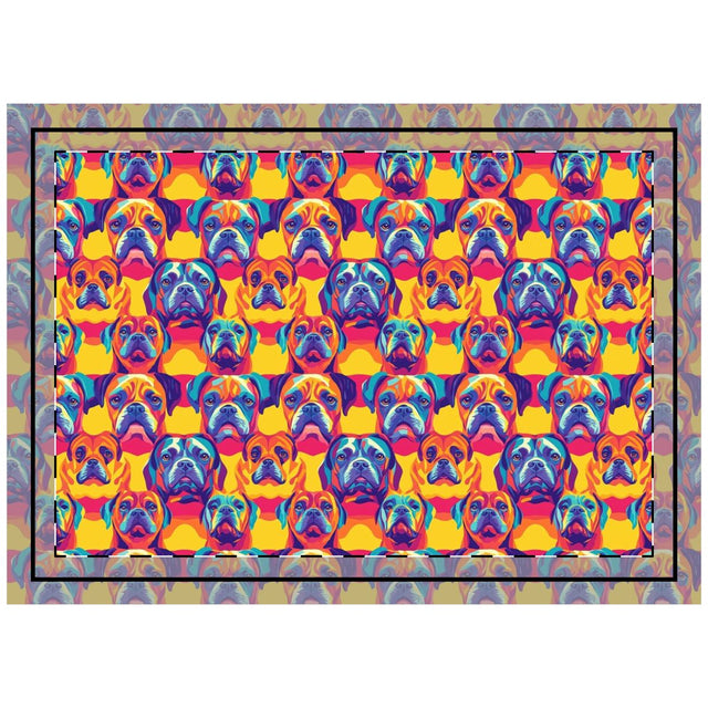 Rainbow Neon Boxers Throw Pillow