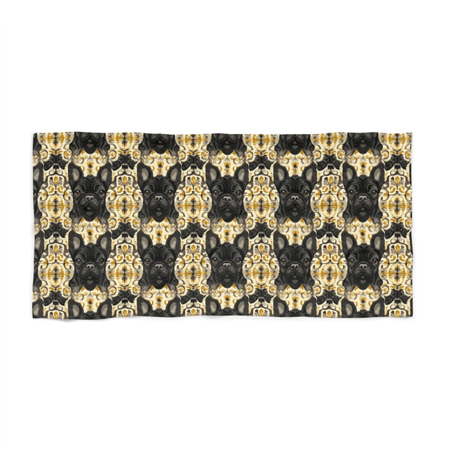 Regal Baroque Frenchies Beach Towel