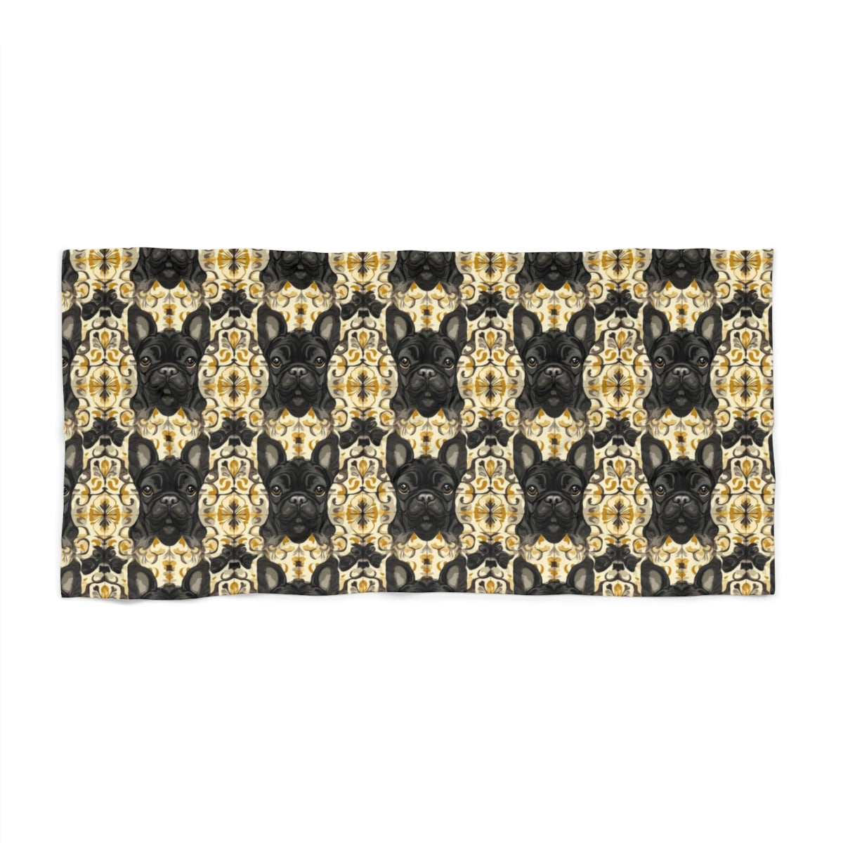 Regal Baroque Frenchies Beach Towel