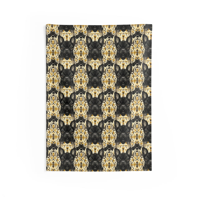 Regal Baroque Frenchies Wall Tapestry