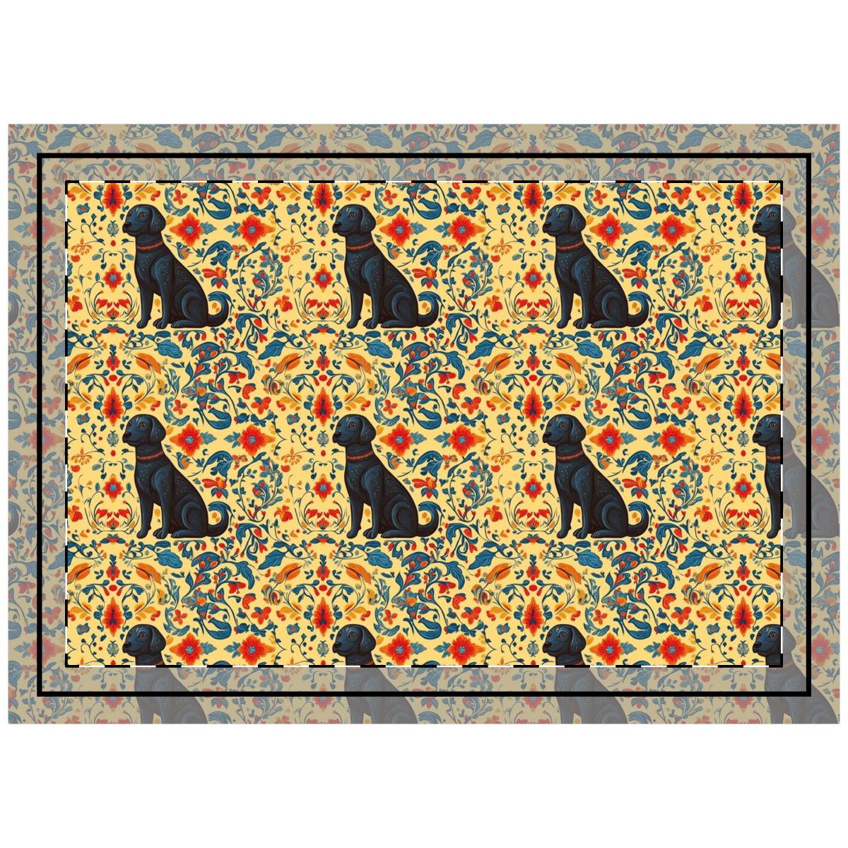 Regal Tapestry Labs Throw Pillow