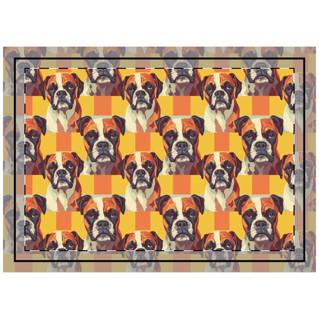 Retro Boxer Boulevard Throw Pillow
