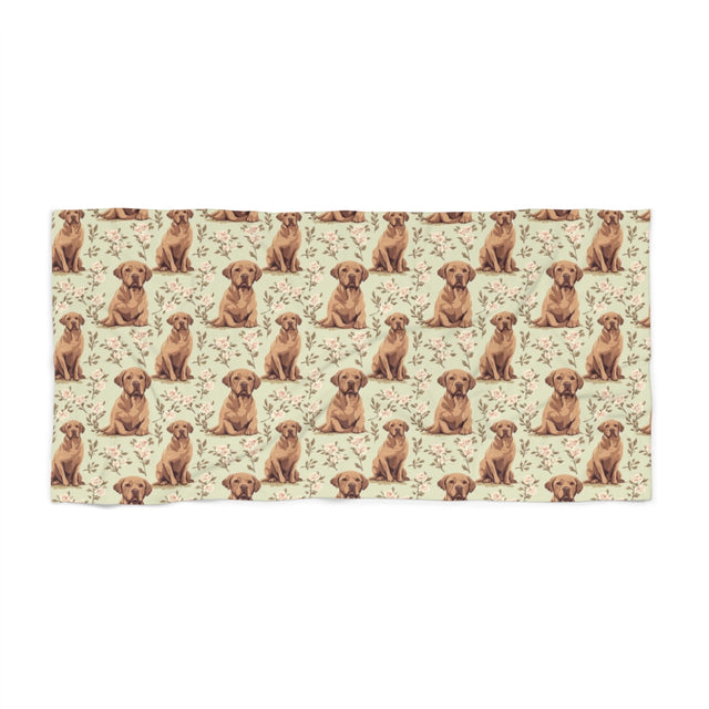 Rose Garden Labradors Beach Towel