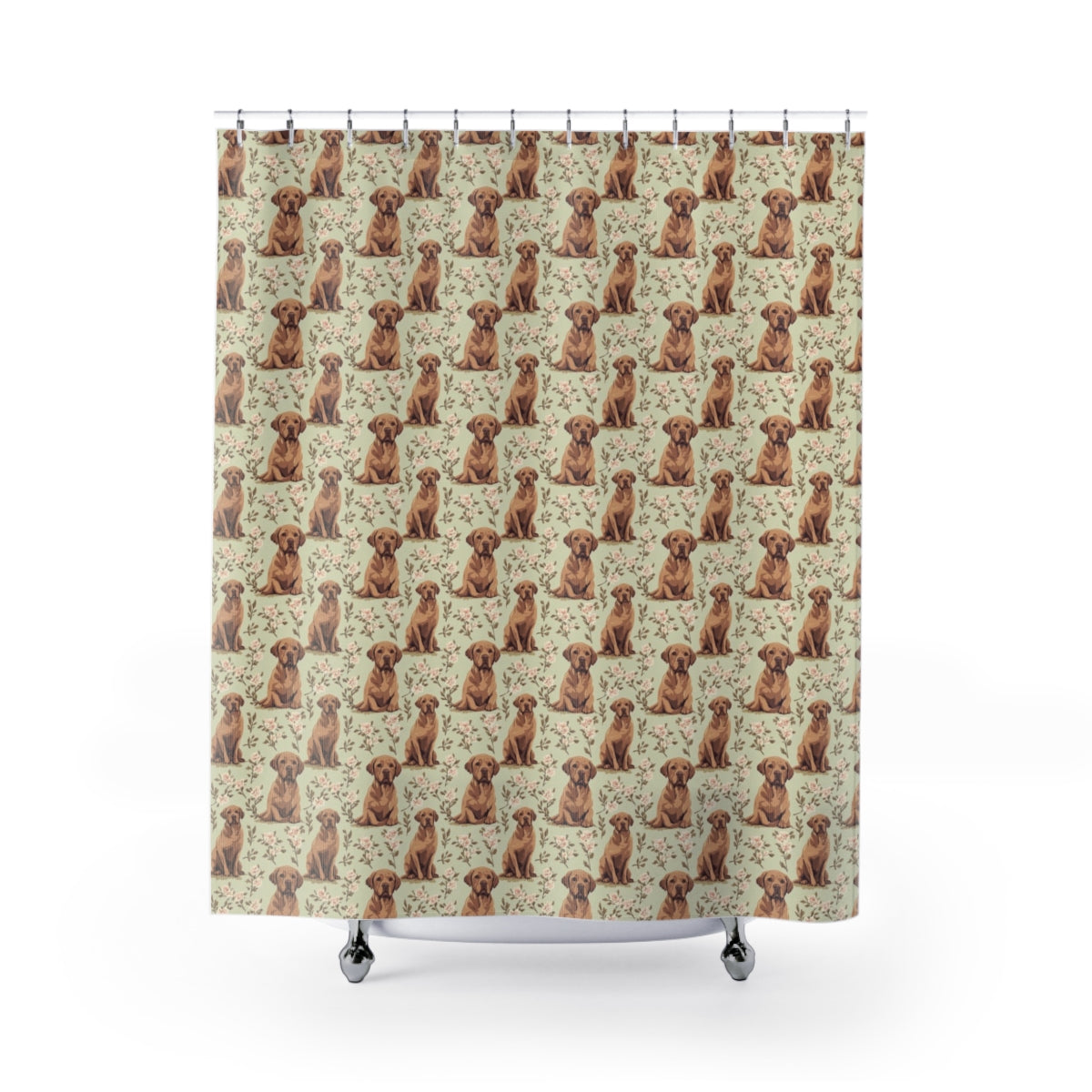 Rose Garden Labradors Shower Curtain