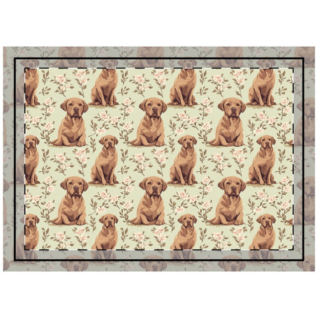 Rose Garden Labradors Throw Pillow