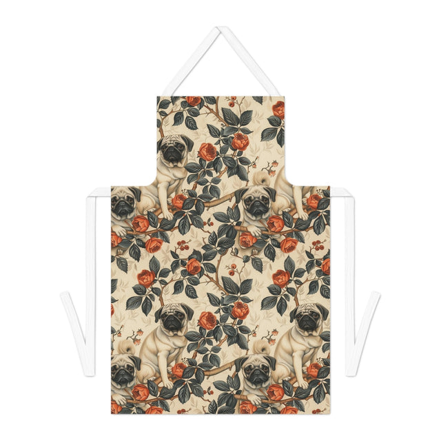 Rose Garden Reverie Pugs Apron