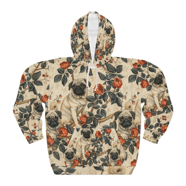 Rose Garden Reverie Pugs Hoodie