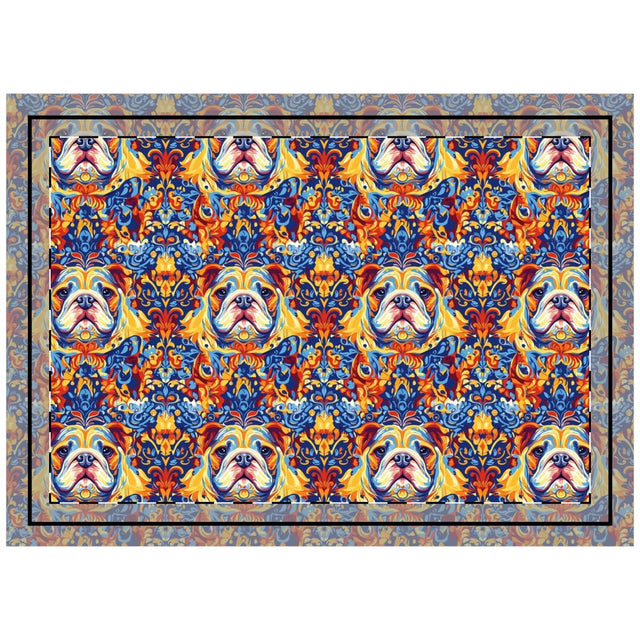 Royal Baroque Bulldog Throw Pillow