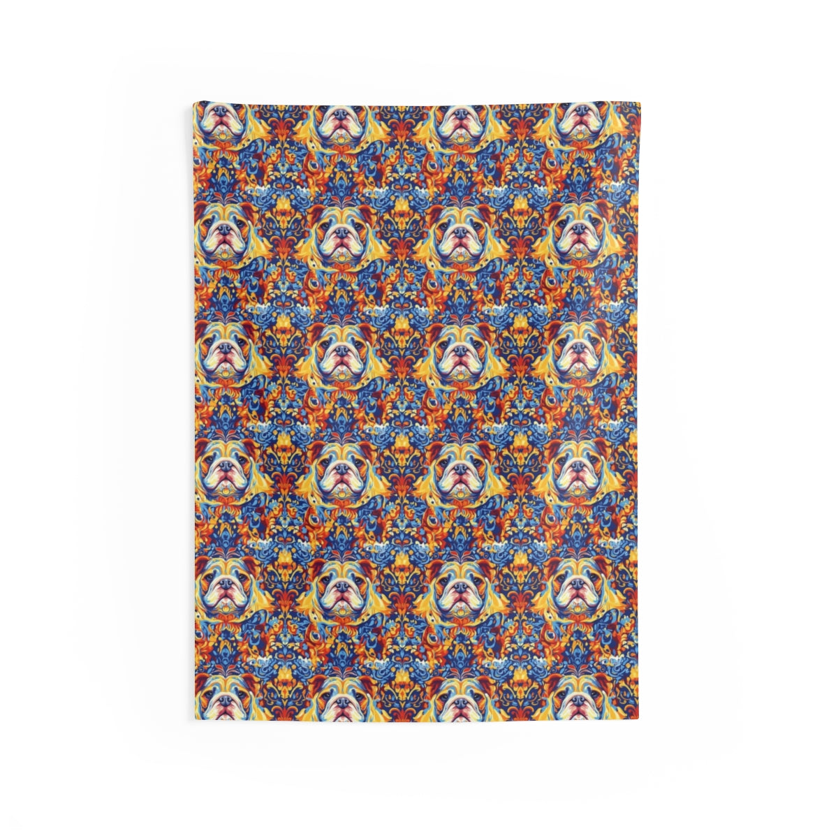 Royal Baroque Bulldog Wall Tapestry
