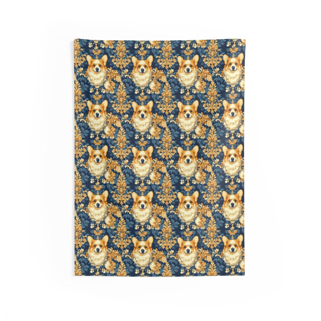 Royal Baroque Corgis Wall Tapestry