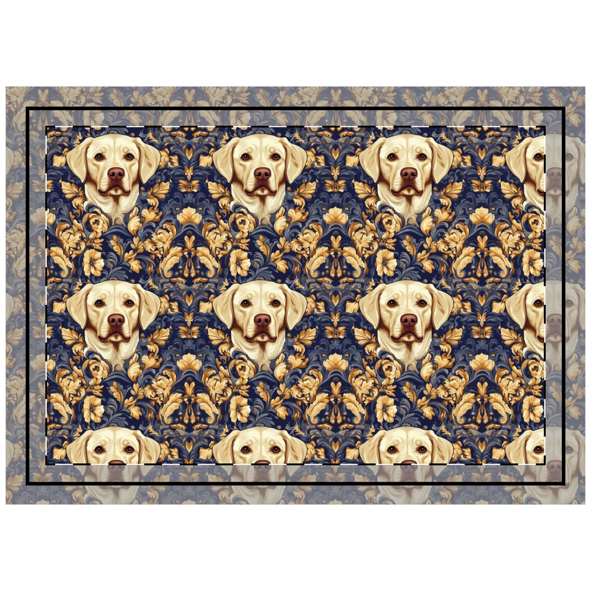 Royal Baroque Labrador Throw Pillow