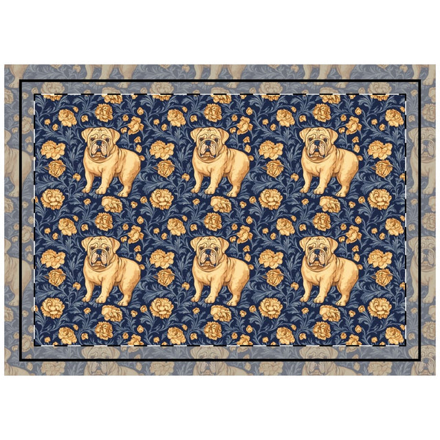 Royal Garden Bulldogs Throw Pillow