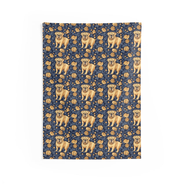 Royal Garden Bulldogs Wall Tapestry