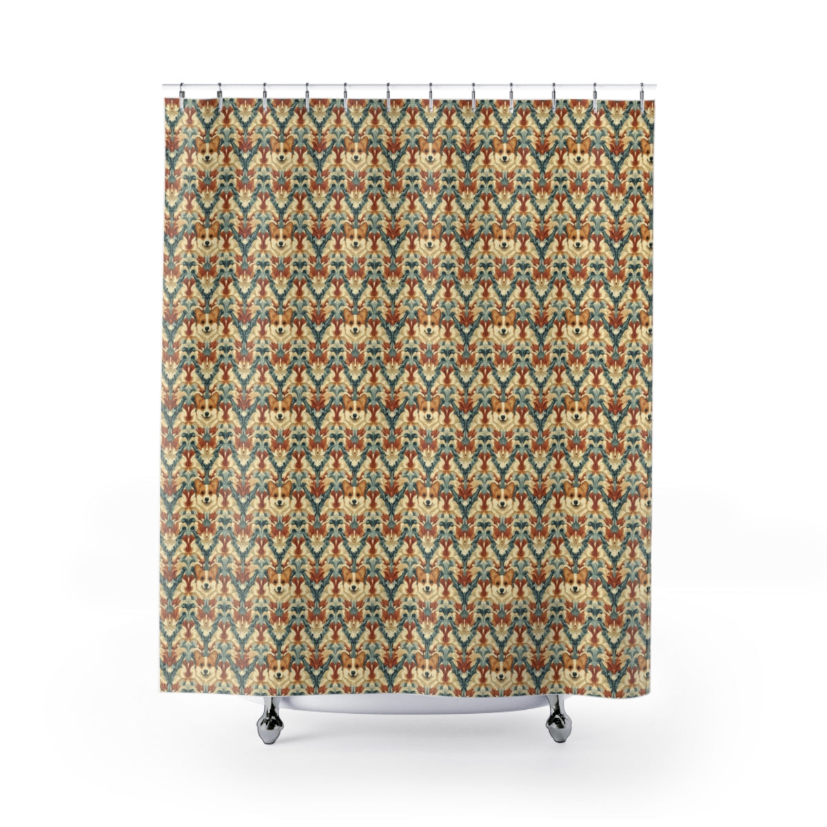 Royal Tapestry Corgis Shower Curtain