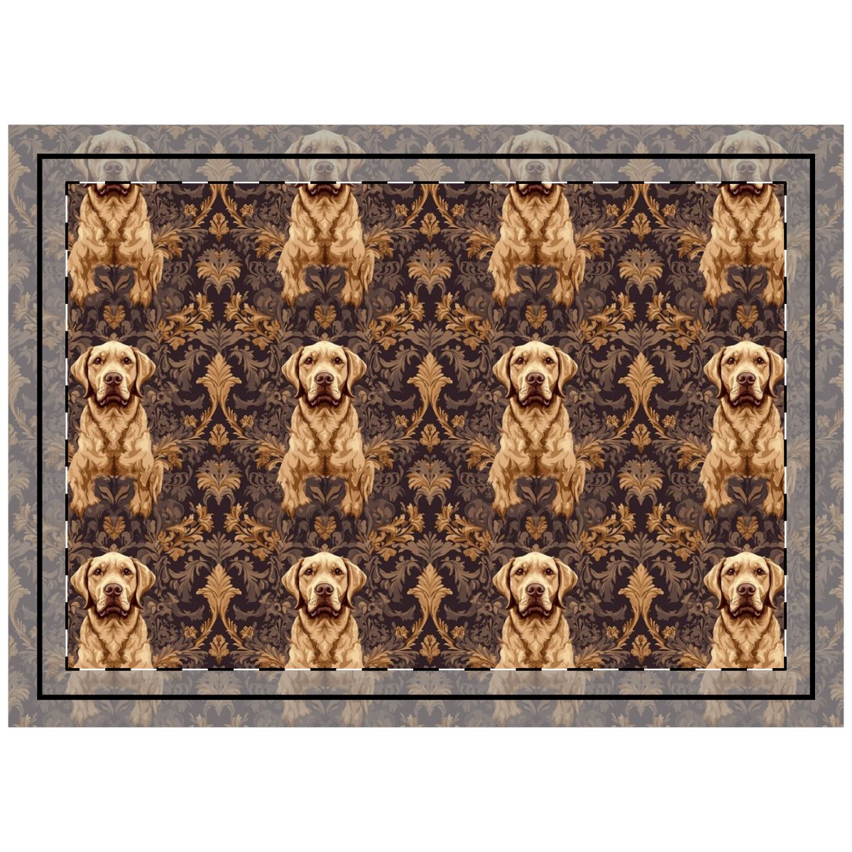 Royal Tapestry Labradors Throw Pillow