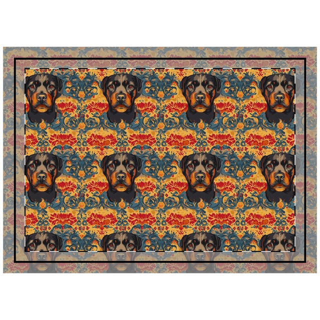 Royal Tapestry Rottweilers Throw Pillow