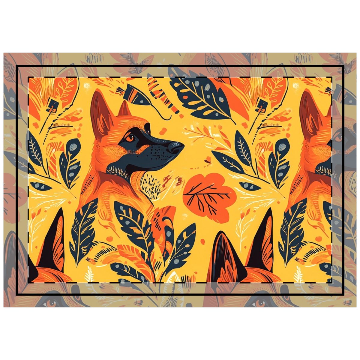 Russet Blaze Shepherds Throw Pillow