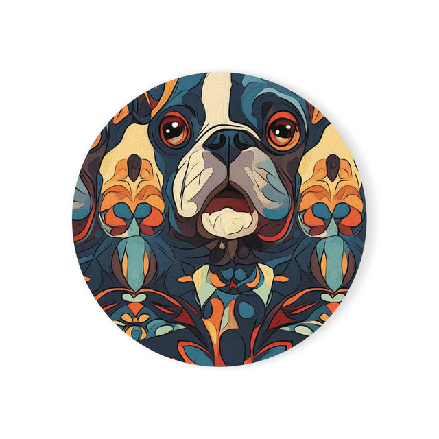 Rust Kaleidoscope Frenchies Coasters