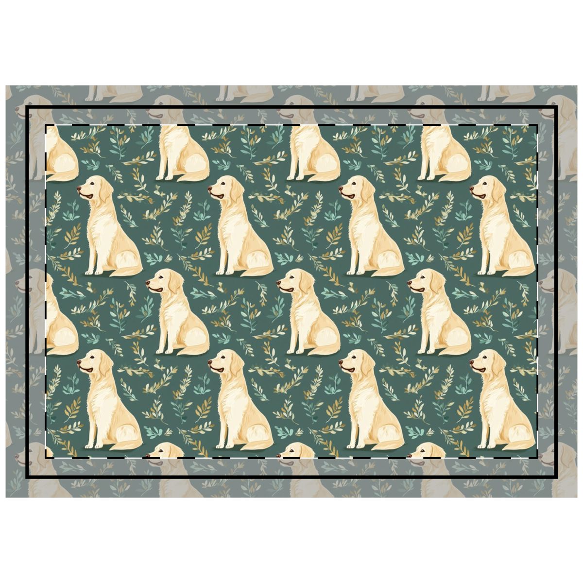 Sage Garden Retrievers Throw Pillow
