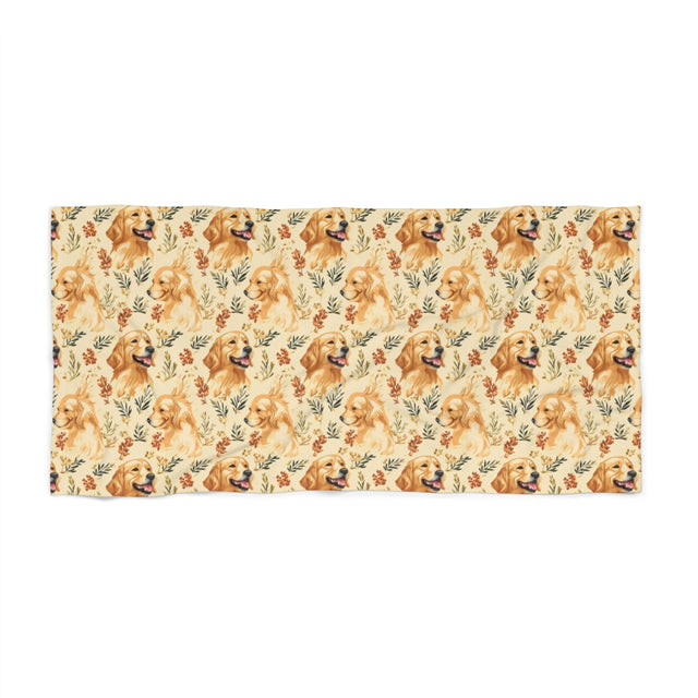 Sage Harvest Retrievers Beach Towel