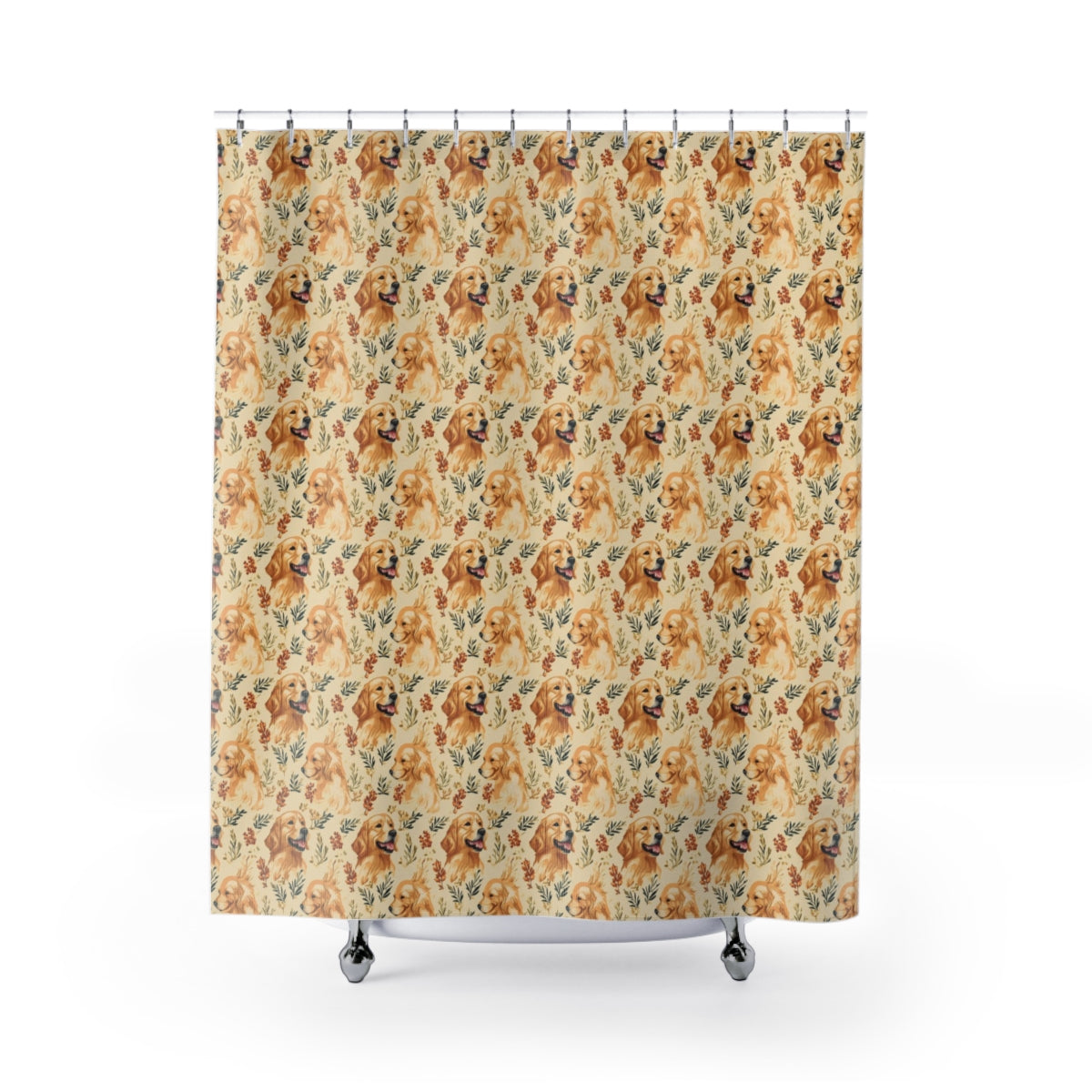 Sage Harvest Retrievers Shower Curtain