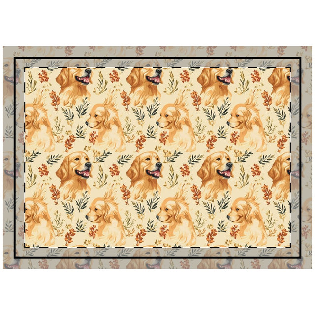 Sage Harvest Retrievers Throw Pillow