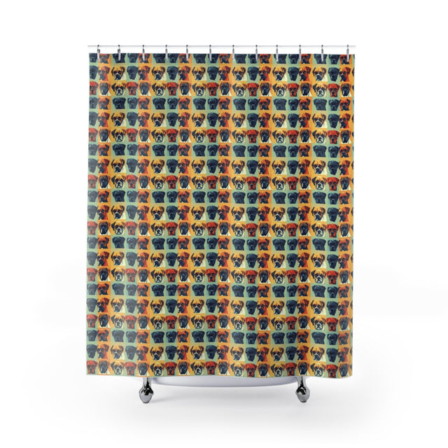 Sage Pop Boxer Gallery Shower Curtain