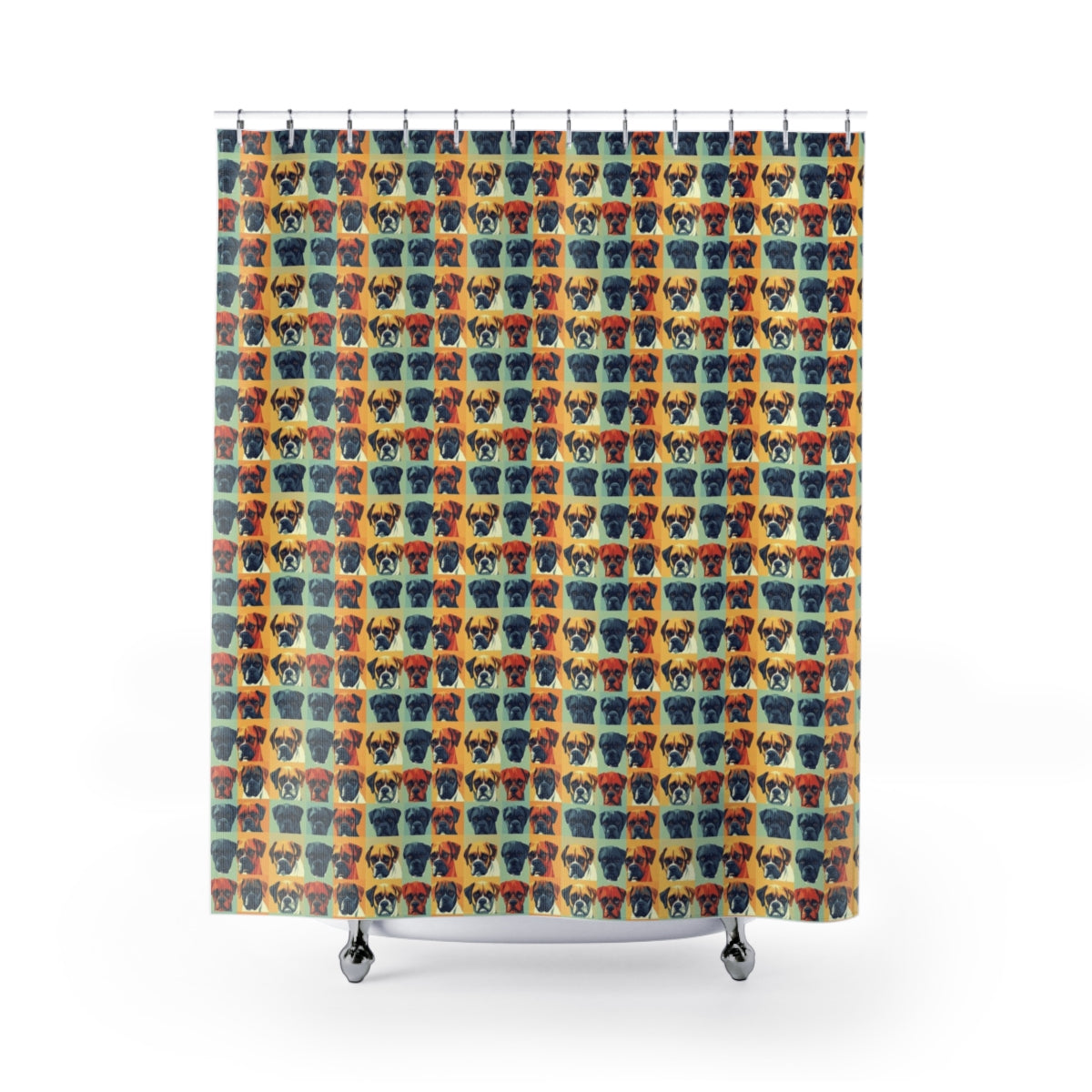 Sage Pop Boxer Gallery Shower Curtain