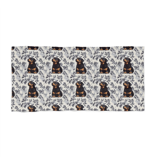 Shadow Garden Rotties Beach Towel