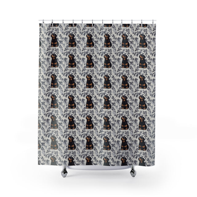 Shadow Garden Rotties Shower Curtain