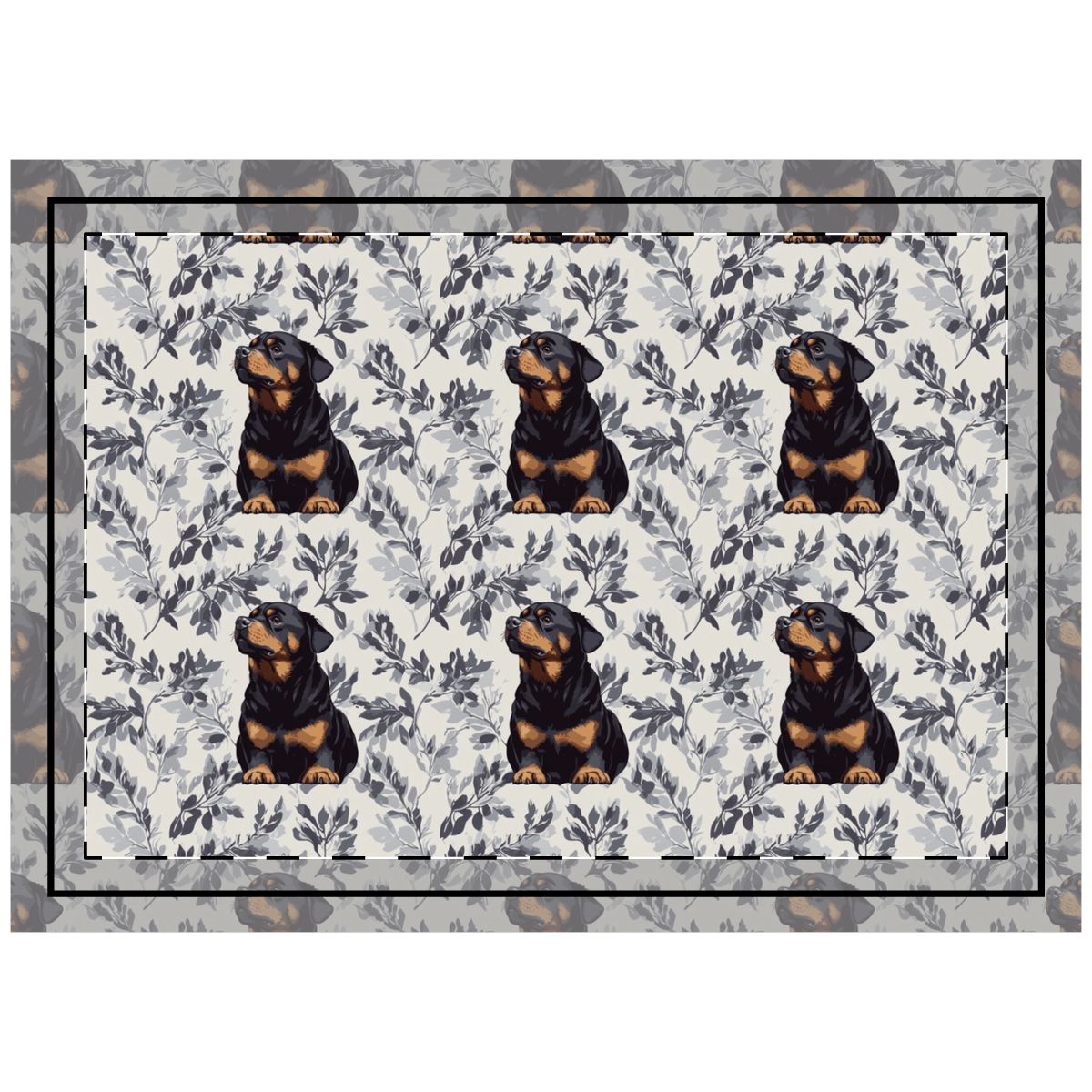 Shadow Garden Rotties Throw Pillow
