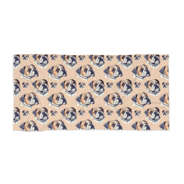 Sketch Club Bulldogs Beach Towel